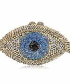Lola + The Boys Girls Crystal Evil Eye Clutch