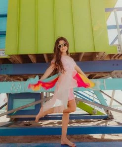 Lola + The Boys Double Rainbow Crystal Sunglasses