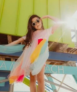 Lola + The Boys Double Rainbow Crystal Sunglasses