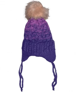 Lola + The Boys Ombre Purple Winter Knit Hat New Arrivals