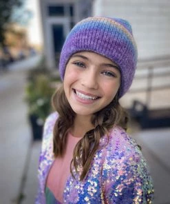 Lola & The Boys Ombre Stripe Beanie