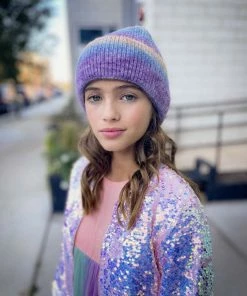 Lola & The Boys Ombre Stripe Beanie