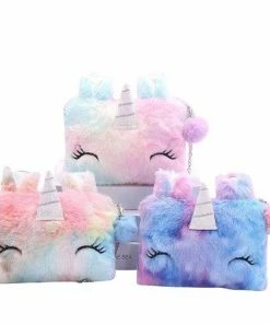 Lola + The Boys Fuzzy Unicorn Crossbody Girls