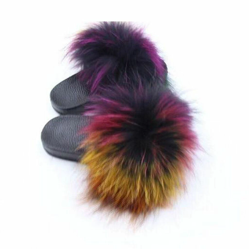 Hot Sale ๐ Lola & The Boys New Arrivals Rainbow Faux Fur Slides ๐ฏ 3 Lola & The Boys New Arrivals Rainbow Faux Fur Slides