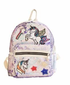 Lola + The Boys Sequin Unicorn Patch Mini Backpack Girls
