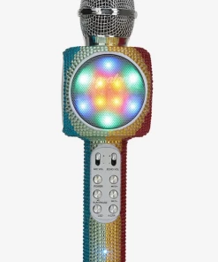 Wireless Express Sing A Long Rainbow Bling Karaoke Bluetooth Microphone Girls