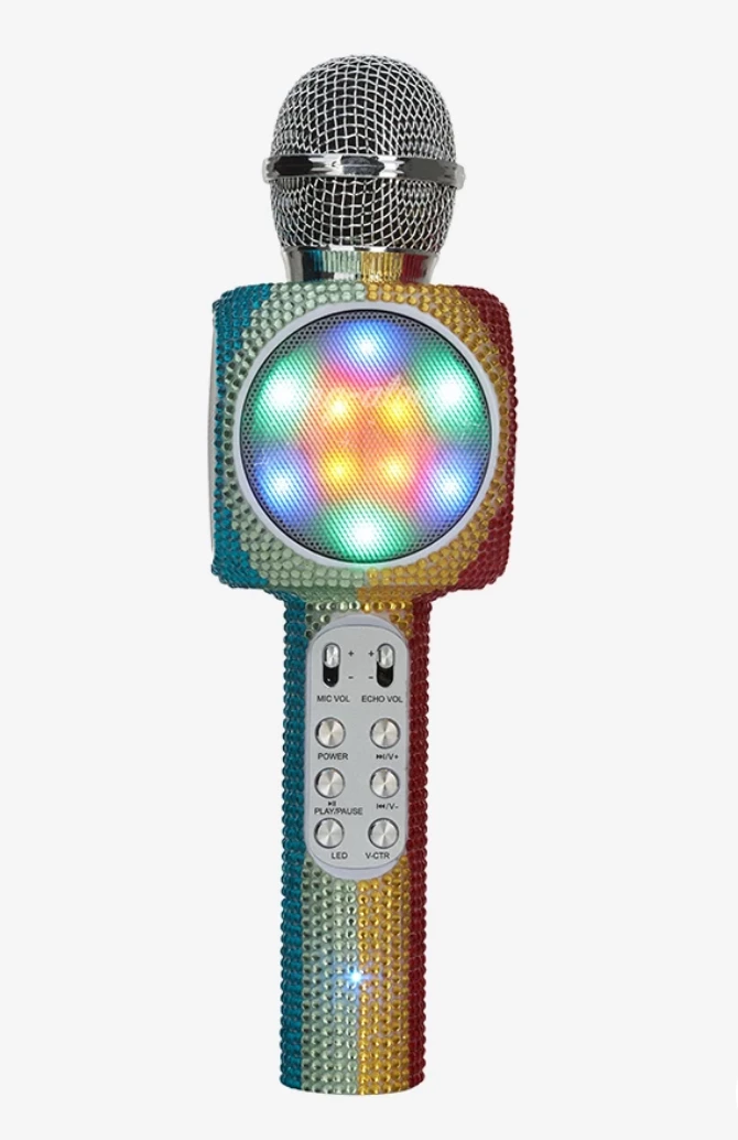 Hot Sale ๐ Wireless Express Sing A Long Rainbow Bling Karaoke Bluetooth Microphone ๐ง Girls ๐ 3 Wireless Express Sing A Long Rainbow Bling Karaoke Bluetooth Microphone Girls
