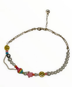 Lola + The Boys New Arrivals Smiley Pearl Chain Choker