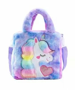 Lola + The Boys New Arrivals Unicorn Love Fuzzy Purse