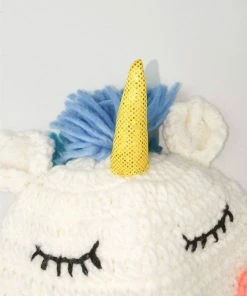 Lola + The Boys Unicorn Rainbow Knit Hat