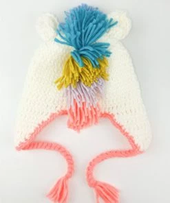 Lola + The Boys Unicorn Rainbow Knit Hat