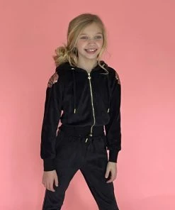 Lola + The Boys Angel Wing Velour Set Girls