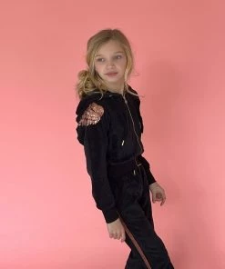 Lola + The Boys Angel Wing Velour Set Girls