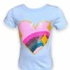 Hot Sale 😀 Lola + The Boys Baby Blue Rainbow Heart T-Shirt 😀 2 Lola + The Boys Baby Blue Rainbow Heart T-Shirt