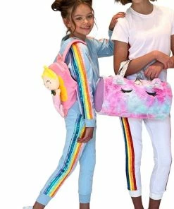 Lola + The Boys Baby Blue Rainbow Sequin Joggers Set New Arrivals