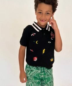 Lola + The Boys Bandana Print Swim Short