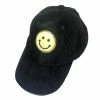 Lola + The Boys Girls Black Smiley Baseball Hat