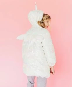 Lola + The Boys Iridescent Unicorn Puffer Coat