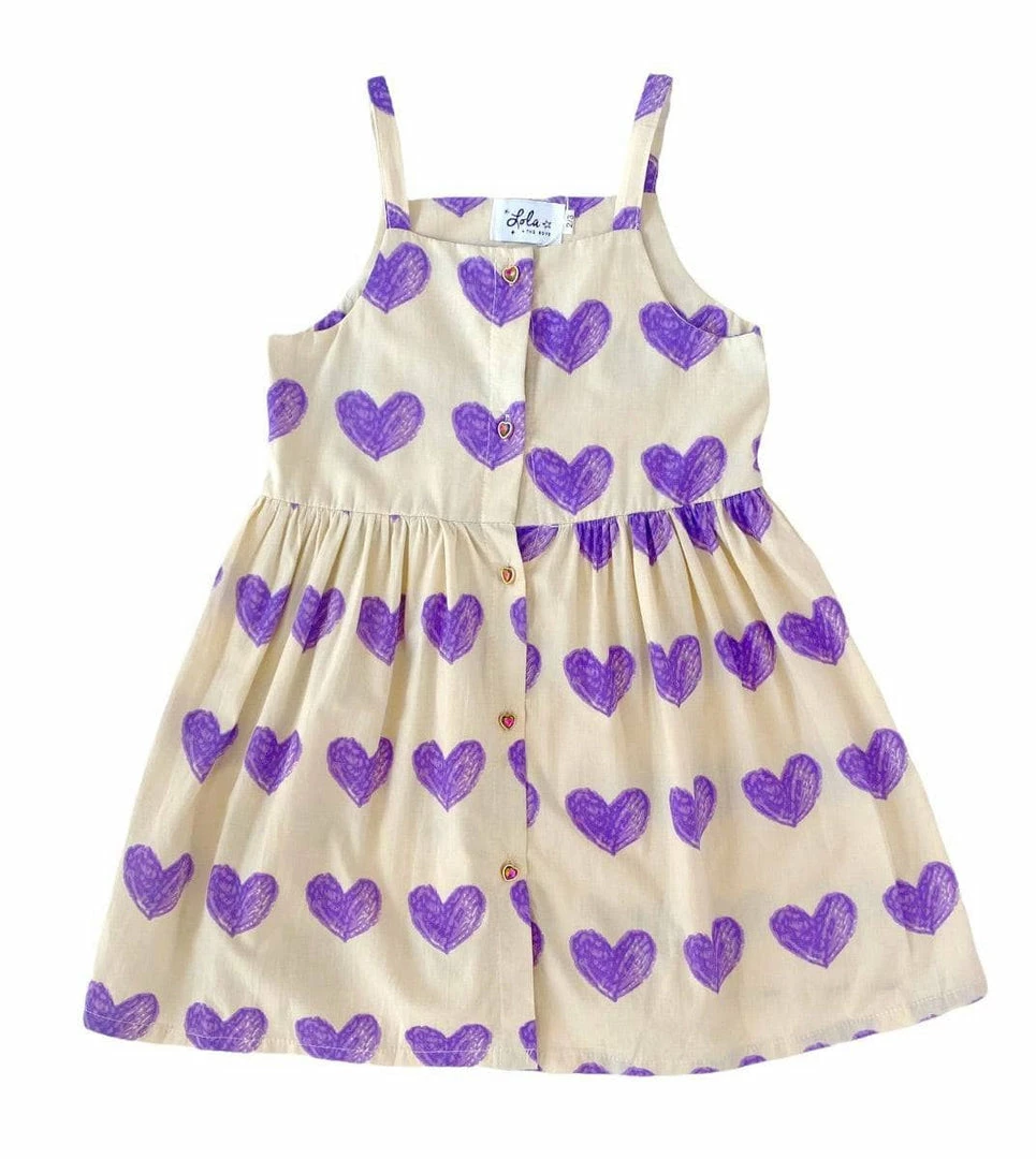 Brand new ๐ Lola + The Boys Crayon Hearts ๐ Dress ๐ 4 Lola + The Boys Crayon Hearts Dress
