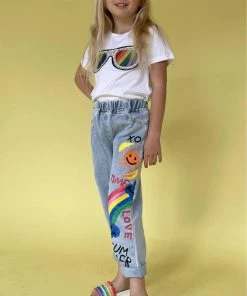 Lola + The Boys Scribble Rainbow Jeans