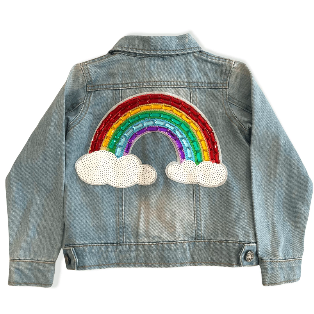 Promo ๐ Lola + The Boys Somewhere Over The Rainbow Denim Jacket ๐ง Girls ๐ 6 Lola + The Boys Somewhere Over The Rainbow Denim Jacket Girls