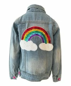 Lola + The Boys Somewhere Over The Rainbow Denim Jacket Girls
