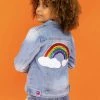 Lola + The Boys Somewhere Over The Rainbow Denim Jacket Girls