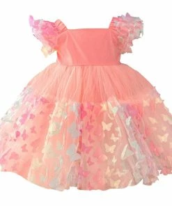 Lola + The Boys New Arrivals 3D Butterfly Puffy Sleeve Dress PREORDER Ships 7/20