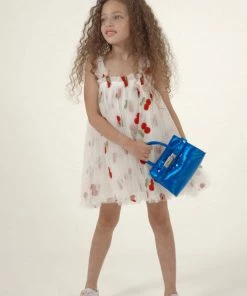 Lola + The Boys Girls Cherry Berry Tulle Dress