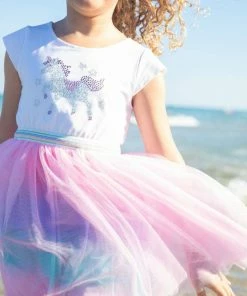 Lola + The Boys Crystal Unicorn Tutu Dress