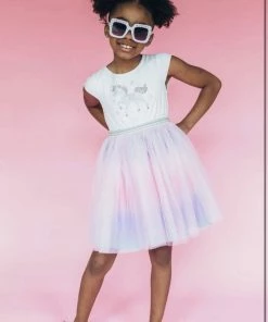 Lola + The Boys Crystal Unicorn Tutu Dress