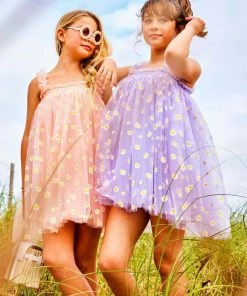 Cheapest โจ Lola + The Boys Daisy Lavender Tulle ๐ Dress ๐ง Girls ๐ 10 Lola + The Boys Daisy Lavender Tulle Dress Girls