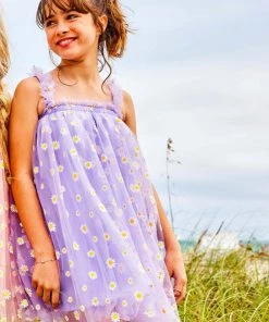 Lola + The Boys Daisy Lavender Tulle Dress Girls