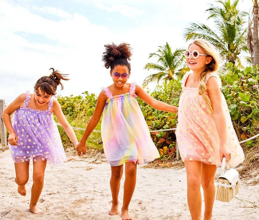 Cheapest โจ Lola + The Boys Daisy Lavender Tulle ๐ Dress ๐ง Girls ๐ 9 Lola + The Boys Daisy Lavender Tulle Dress Girls