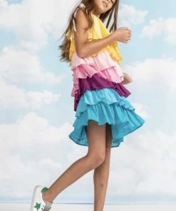 Lola + The Boys Linen Ruffle Sun Dress