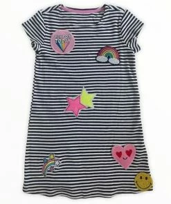 Lola + The Boys New Arrivals Mod Patch Stripe T Shirt Dress