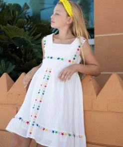 Lola + The Boys Rainbow Stars Day Dress