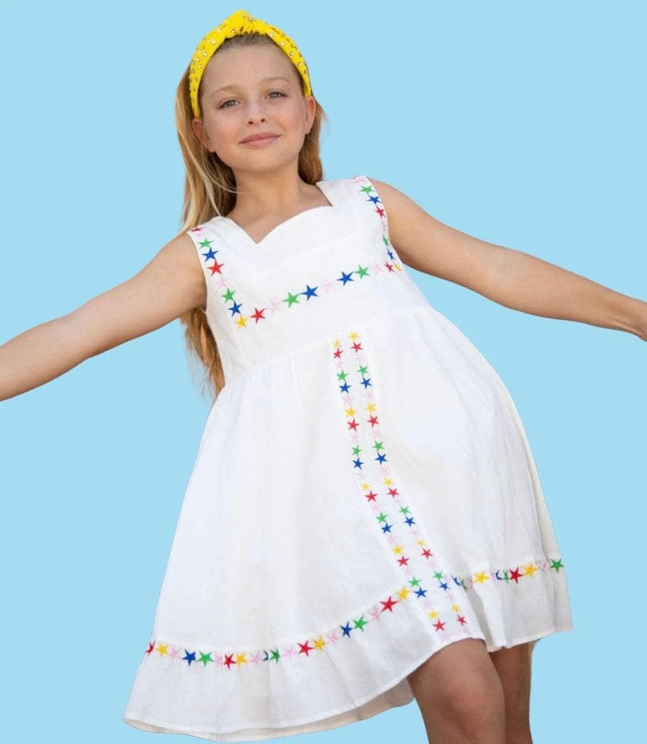 Brand new ๐ Lola + The Boys Rainbow Stars Day ๐ Dress ๐ 3 Lola + The Boys Rainbow Stars Day Dress