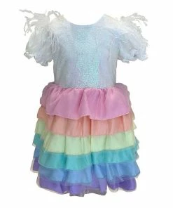 Lola + The Boys New Arrivals Satin Rainbow Dream Dress