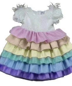 Lola + The Boys New Arrivals Satin Rainbow Dream Dress