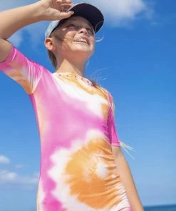 Lola + The Boys Sherbet Tie Dye Dress Girls