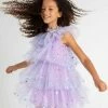 Lola + The Boys Foil Hearts Tulle Dress New Arrivals