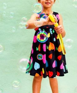 Lola + The Boys Rainbow Heart Dress