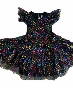 Lola + The Boys Shining Rainbow Star Tulle Dress