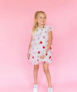 Lola + The Boys Strawberry Tulle Dress