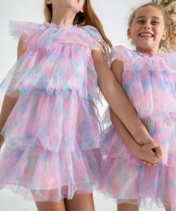 Lola + The Boys Water Color Tulle Dress