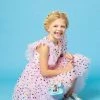 Lola + The Boys Foil Rainbow Hearts Tulle Dress