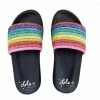 Deals ๐คฉ Lola & The Boys Black Glitter Rainbow Slides ๐ 2 Lola & The Boys Black Glitter Rainbow Slides