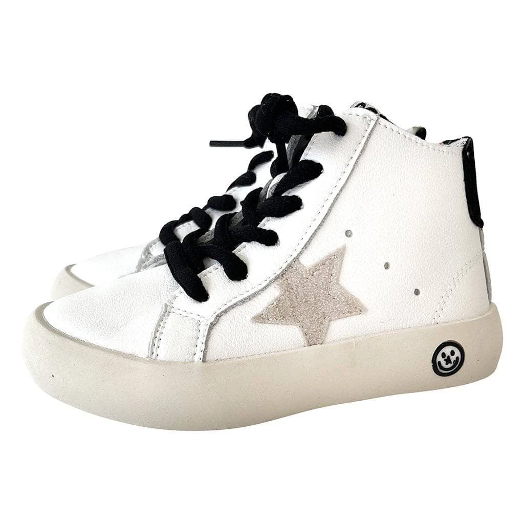 Cheap ๐ Lola + The Boys ๐ง Girls Black Happy High-Top ๐ Sneaker ๐ 3 Lola + The Boys Girls Black Happy High-Top Sneaker