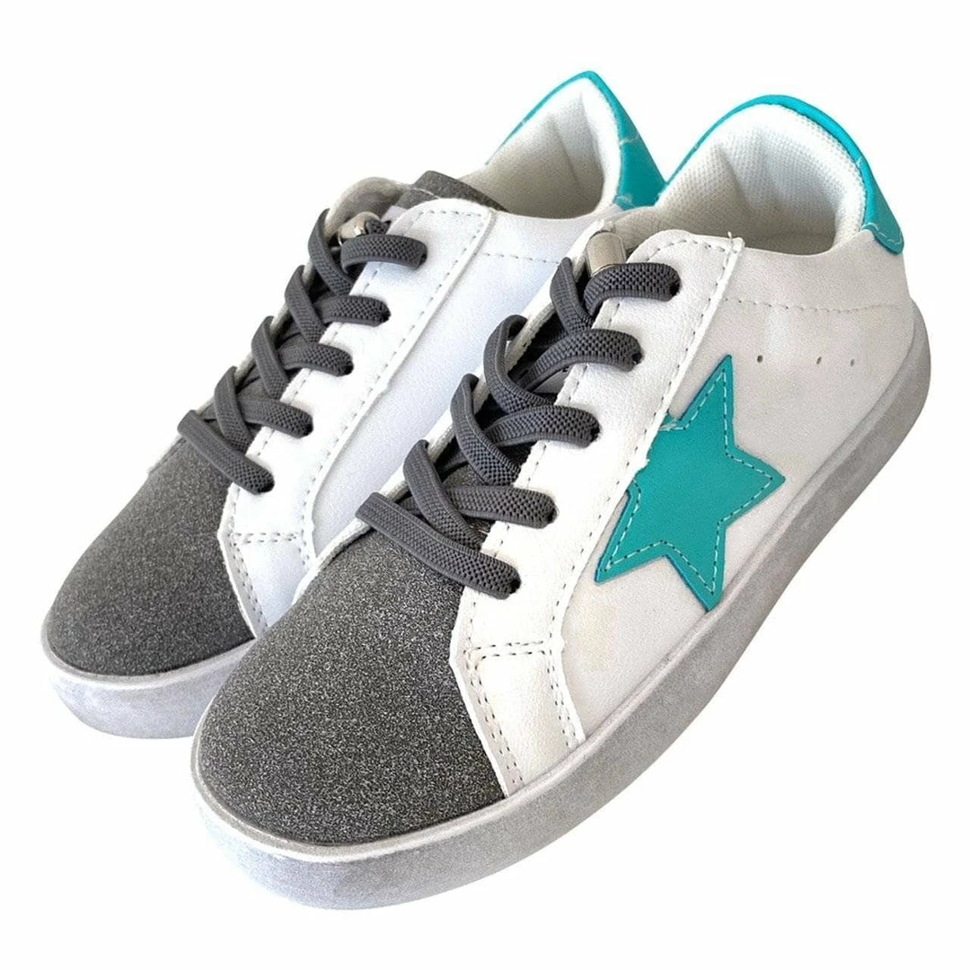 Best deal ๐ Lola + The Boys ๐ง Girls Blue Star ๐ Sneaker ๐ฅ 3 Lola + The Boys Girls Blue Star Sneaker